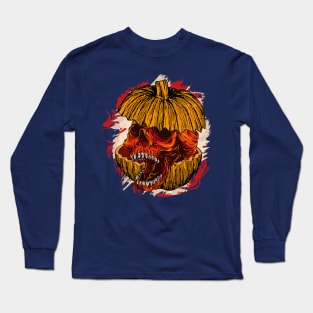 Skull and pumpkin Long Sleeve T-Shirt